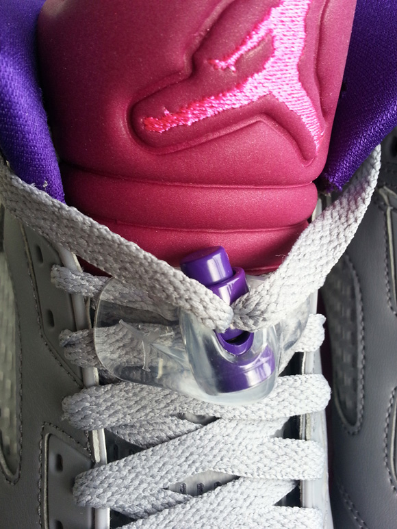 Girls Air Jordan 5 Retro Grey Pink Flash - Available Now 9