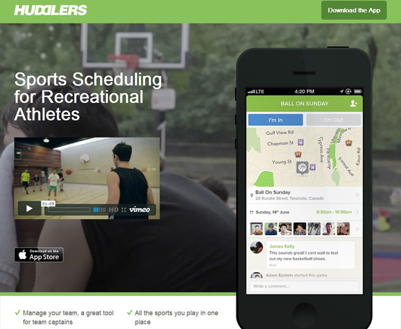 HUDDLERS Sports Scheduling for Recreational Athletes