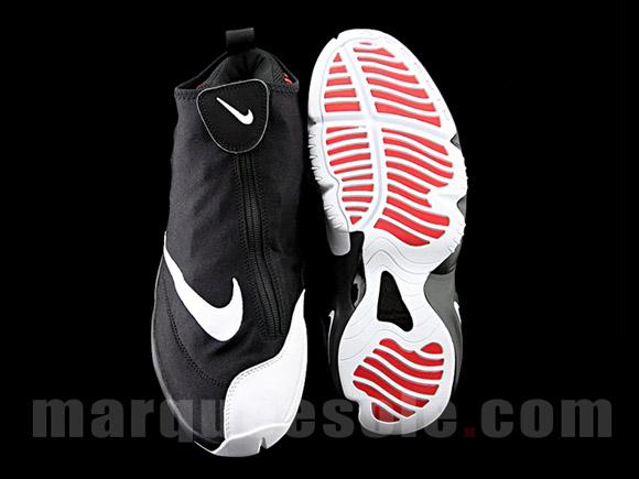 Nike Zoom Flight 98 'The Glove' Black White - Red - Detailed Look 4