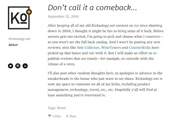Kicksology.net - Don't Call it a Comeback