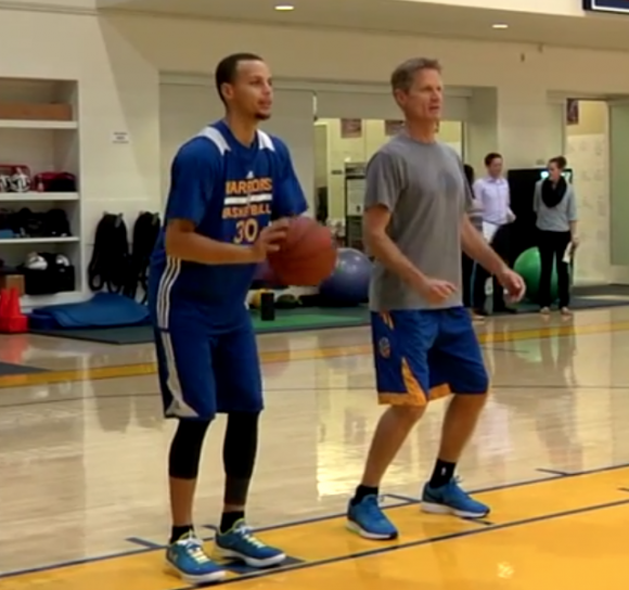 Stephen Curry Wears Under Armour Curry One Low PE During Practice 1