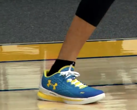 Stephen Curry Wears Under Armour Curry One Low PE During Practice 4