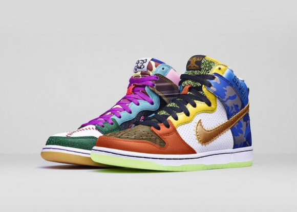 Nike Dunk High SB 'What The Doernbecher' side by side