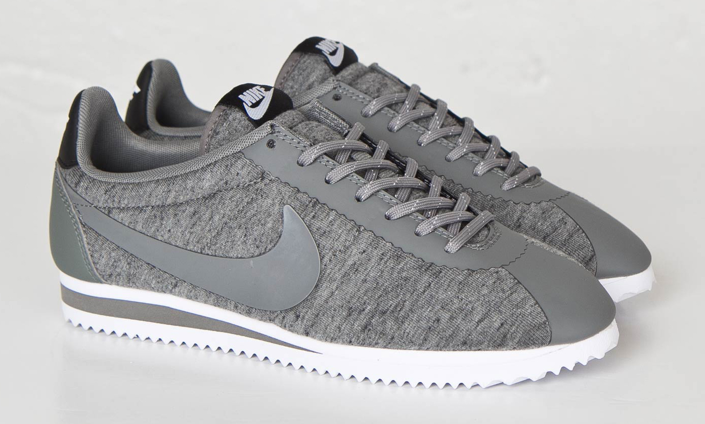 nike cortez gray and black