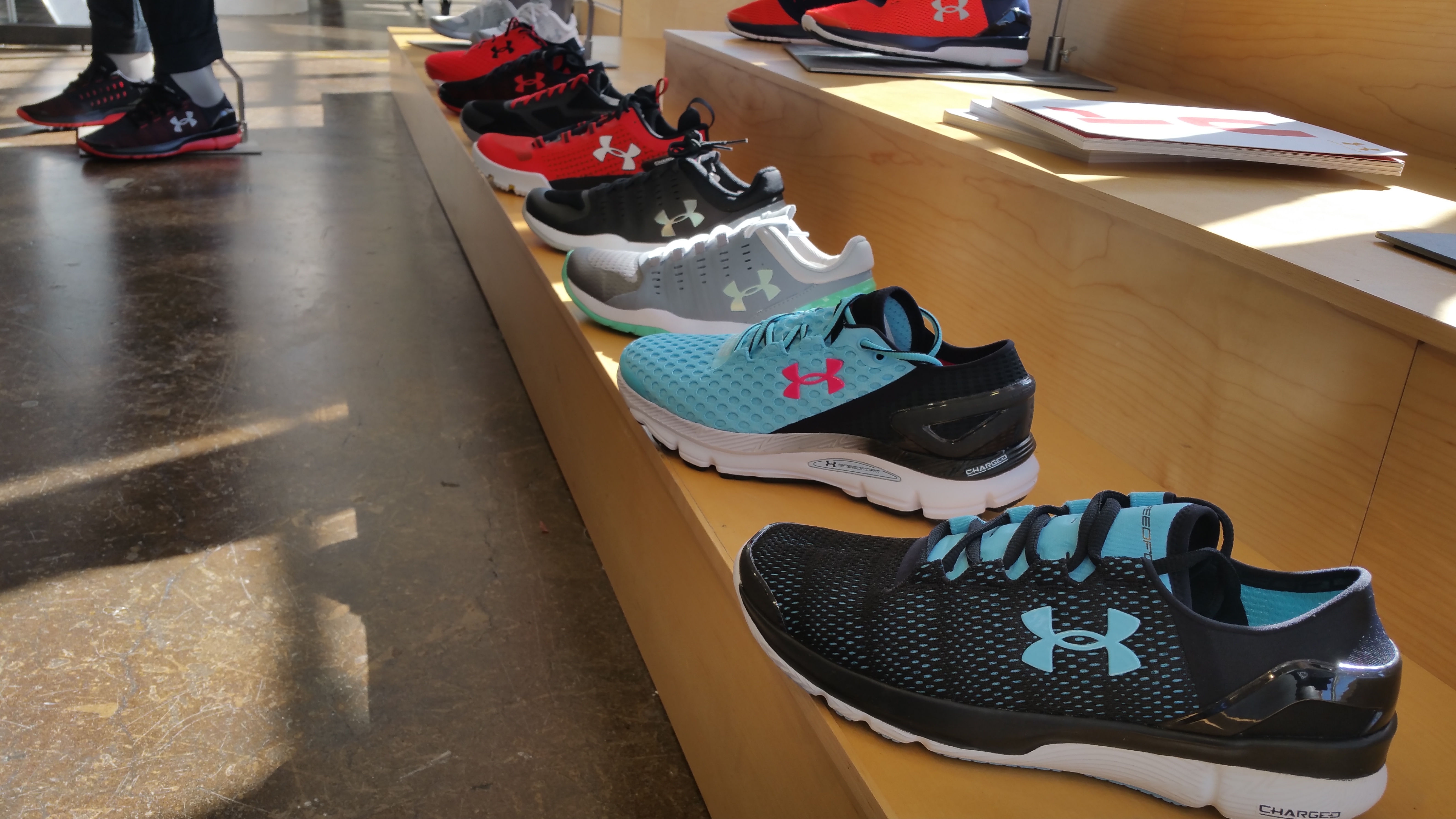 womens red under armour shoes