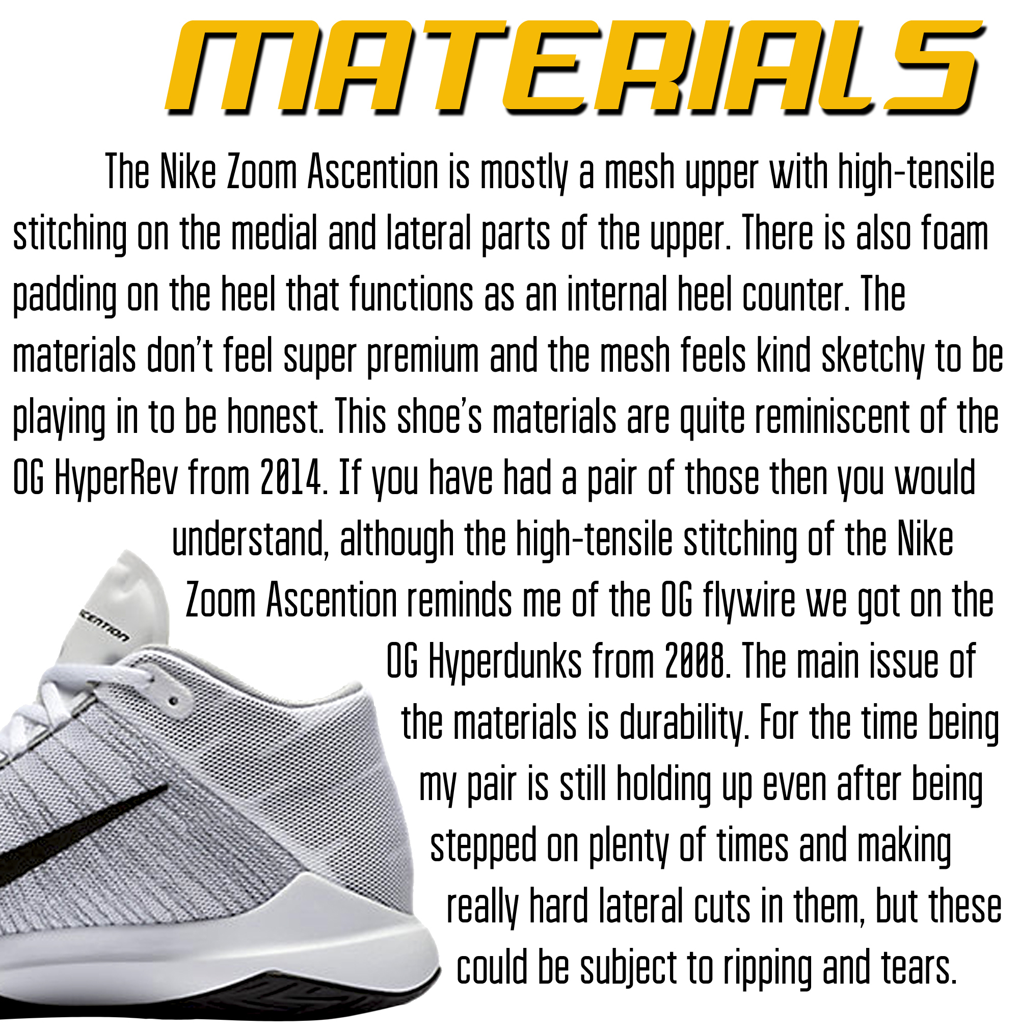 Zoom Asention - Materials
