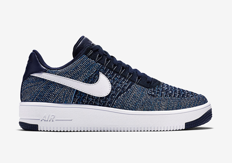 Check Out the Nike Air Force 1 Flyknit in Navy-2