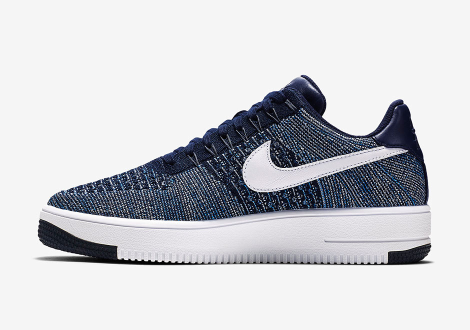 Check Out the Nike Air Force 1 Flyknit in Navy-3