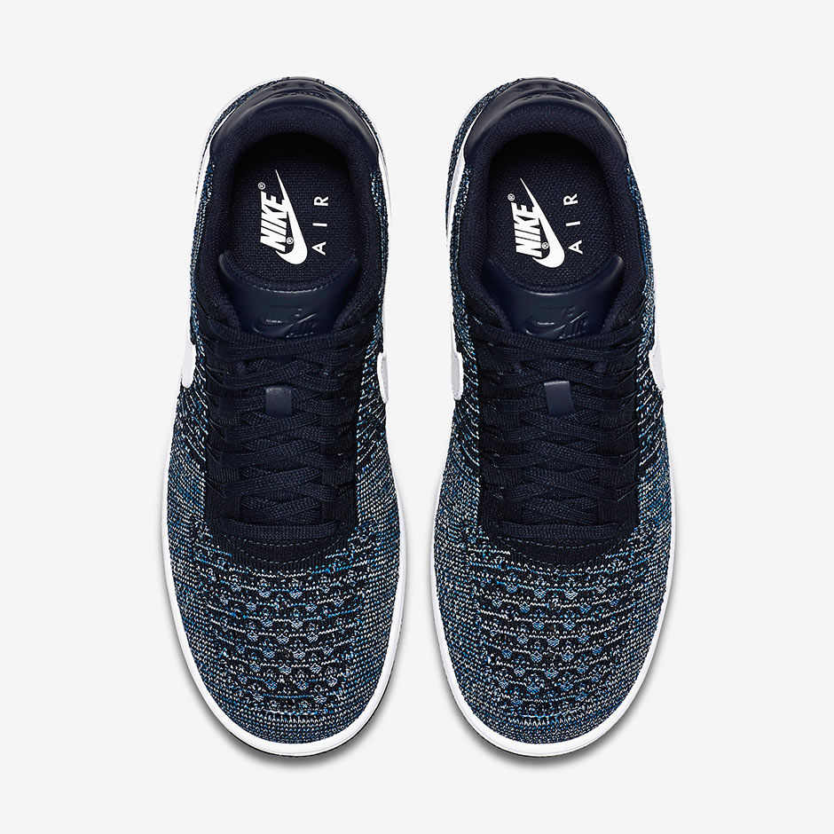 Check Out the Nike Air Force 1 Flyknit in Navy-4