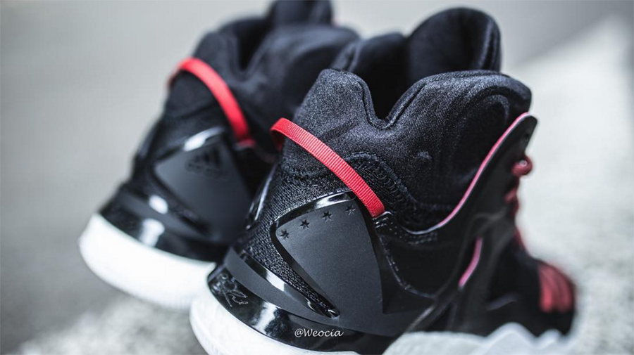Get a Detailed Look at the adidas D Rose 7 in Black: Red 4