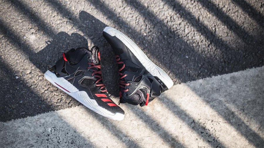 Get a Detailed Look at the adidas D Rose 7 in Black: Red 5