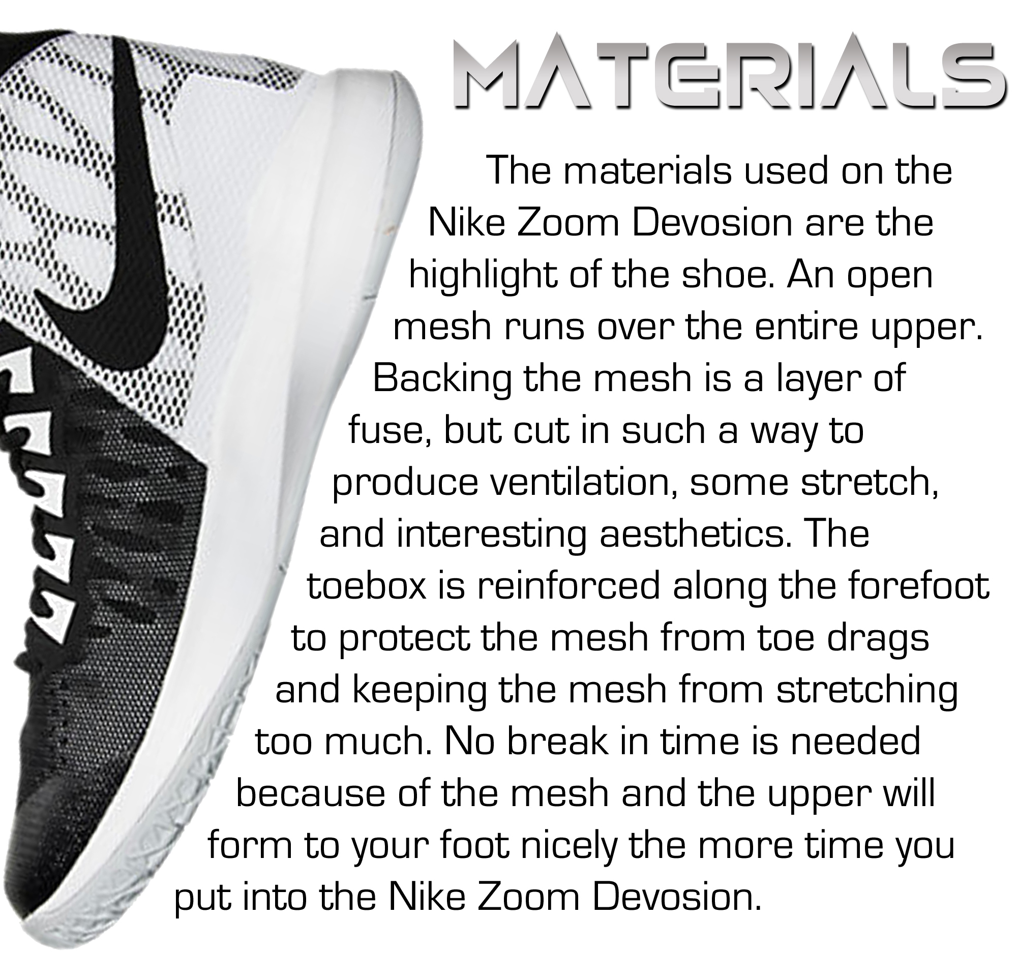 Nike Devosion - Materials