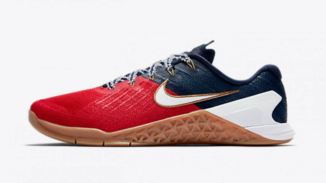 nike metcon red white blue