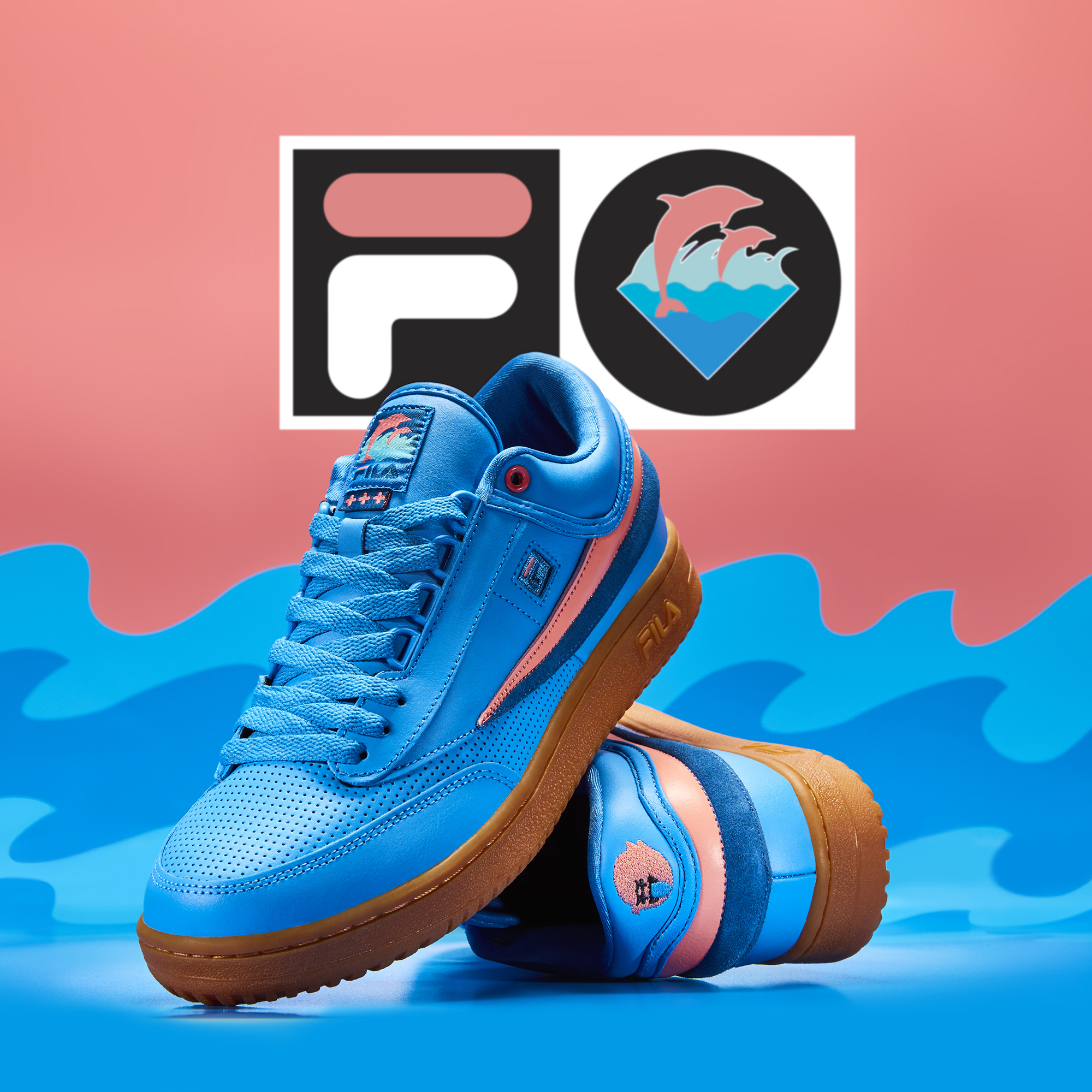 FILA Pink Dolphin T-1 Mid french blue 1