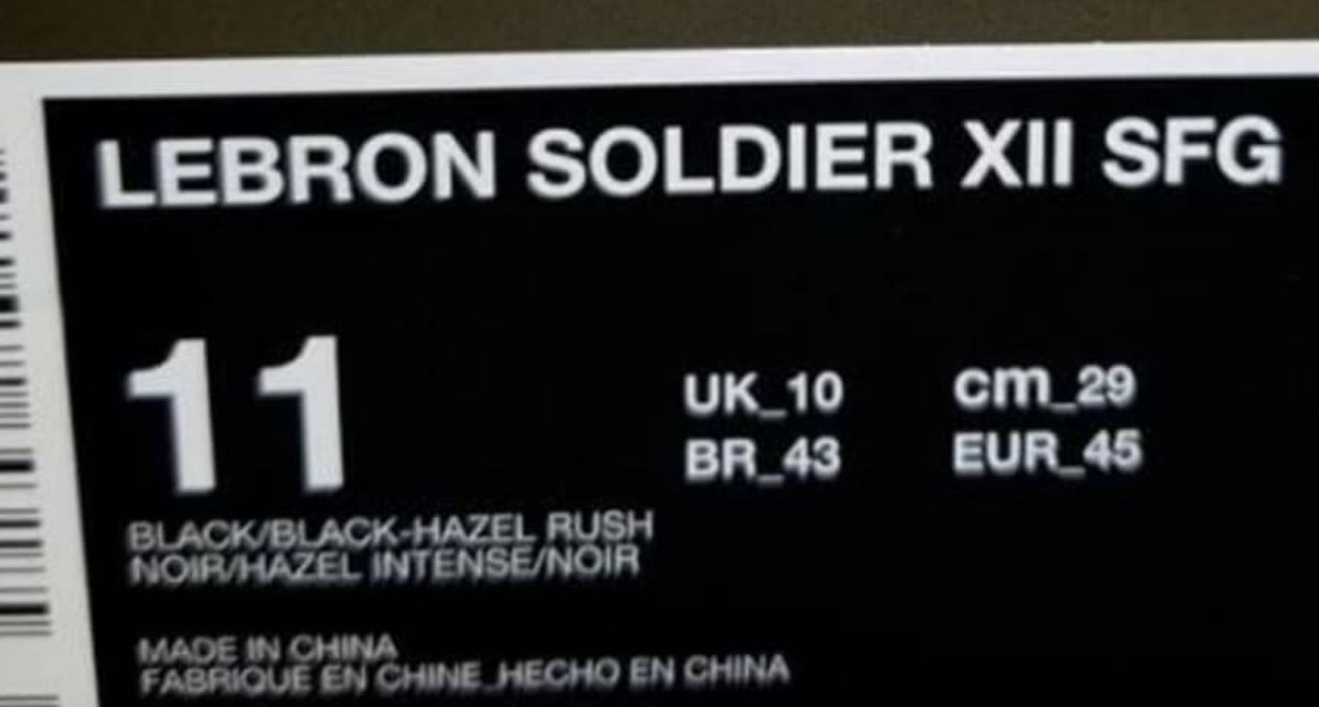nike lebron soldier 12 box