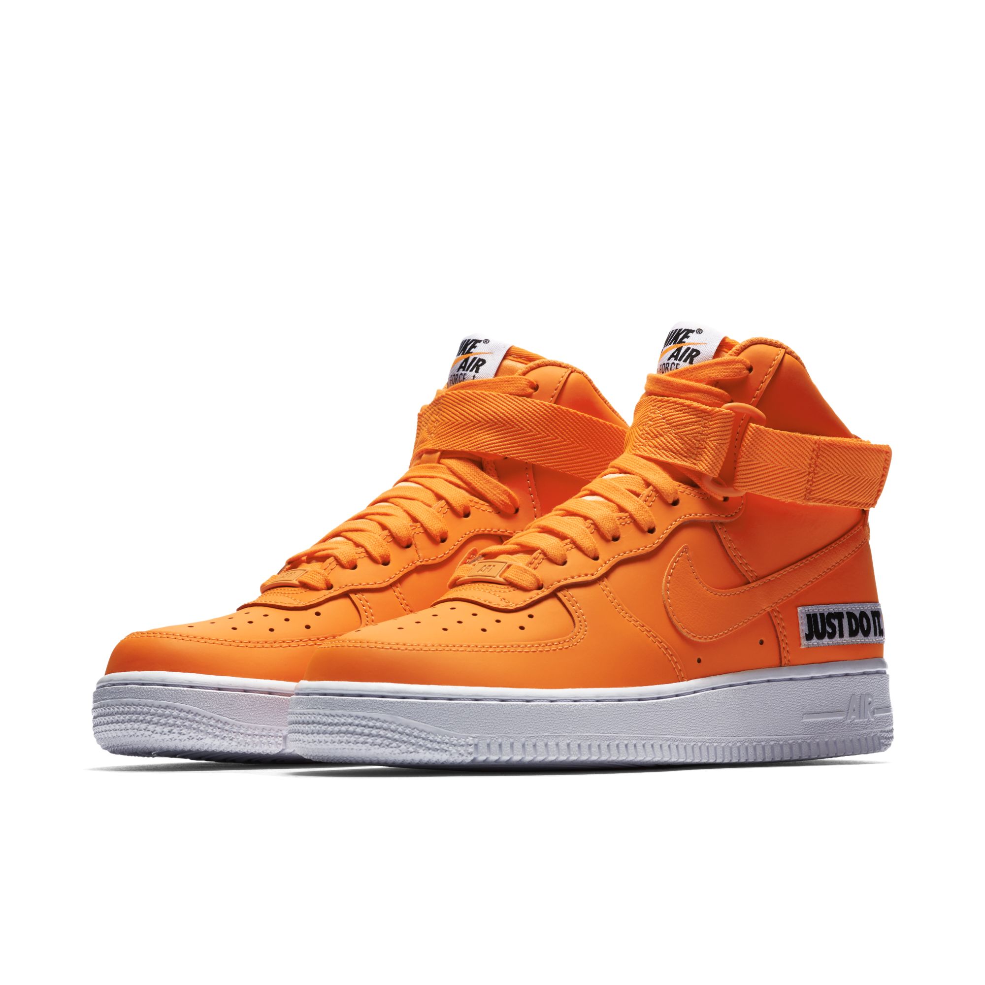 NIKE WMNS AIR FORCE 1 HIGH LX LEATHER TOTAL ORANGE WHITE 1