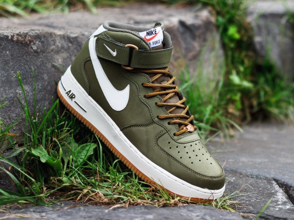 Nike Air Force 1 Mid Medium Olive/Sail/Light Brown - WearTesters