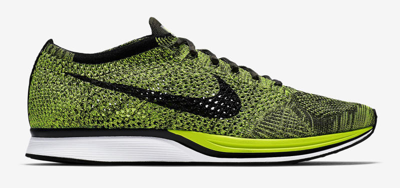 nike flyknit racer volt black