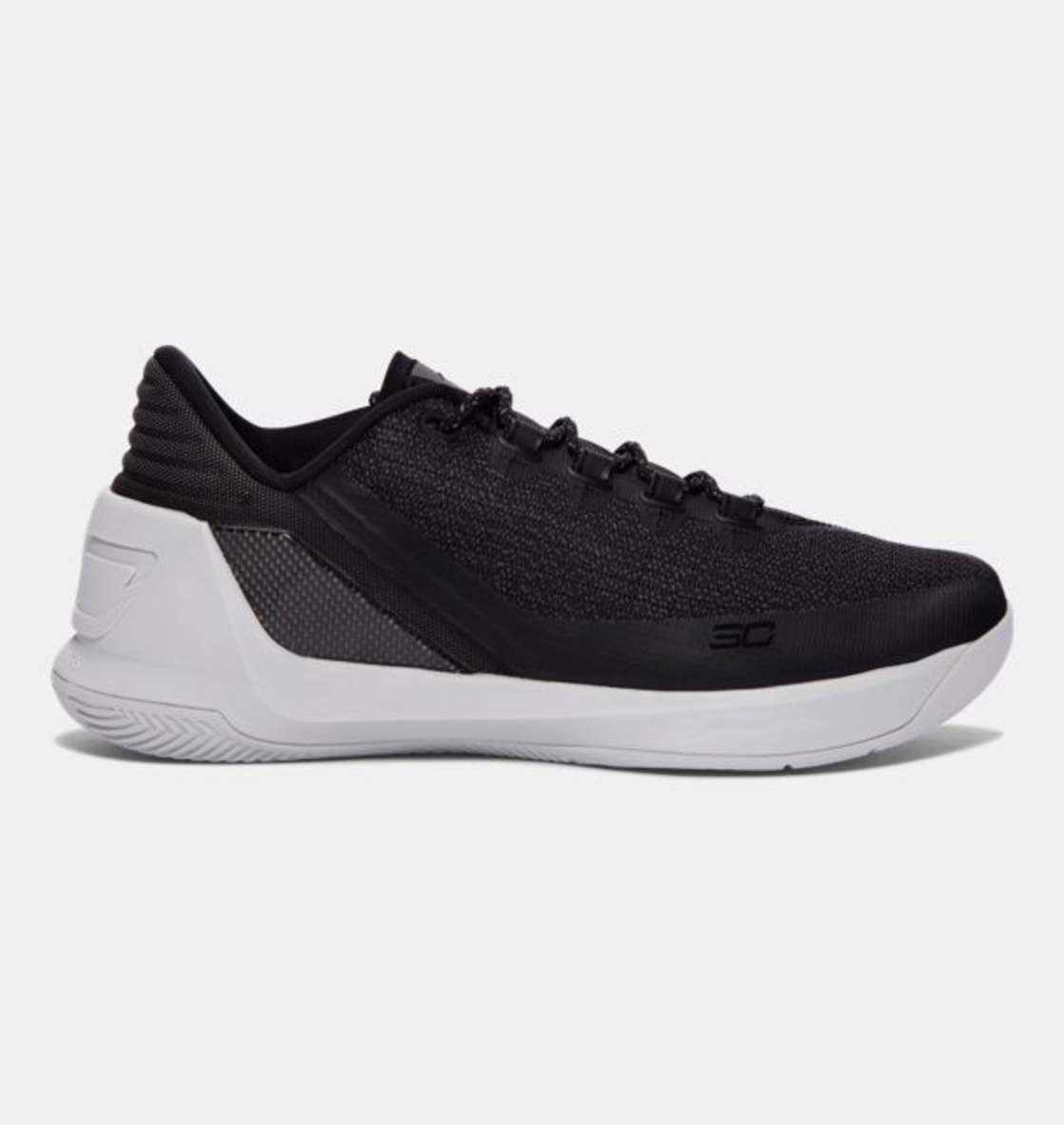 under armour curry 3 low black white 1