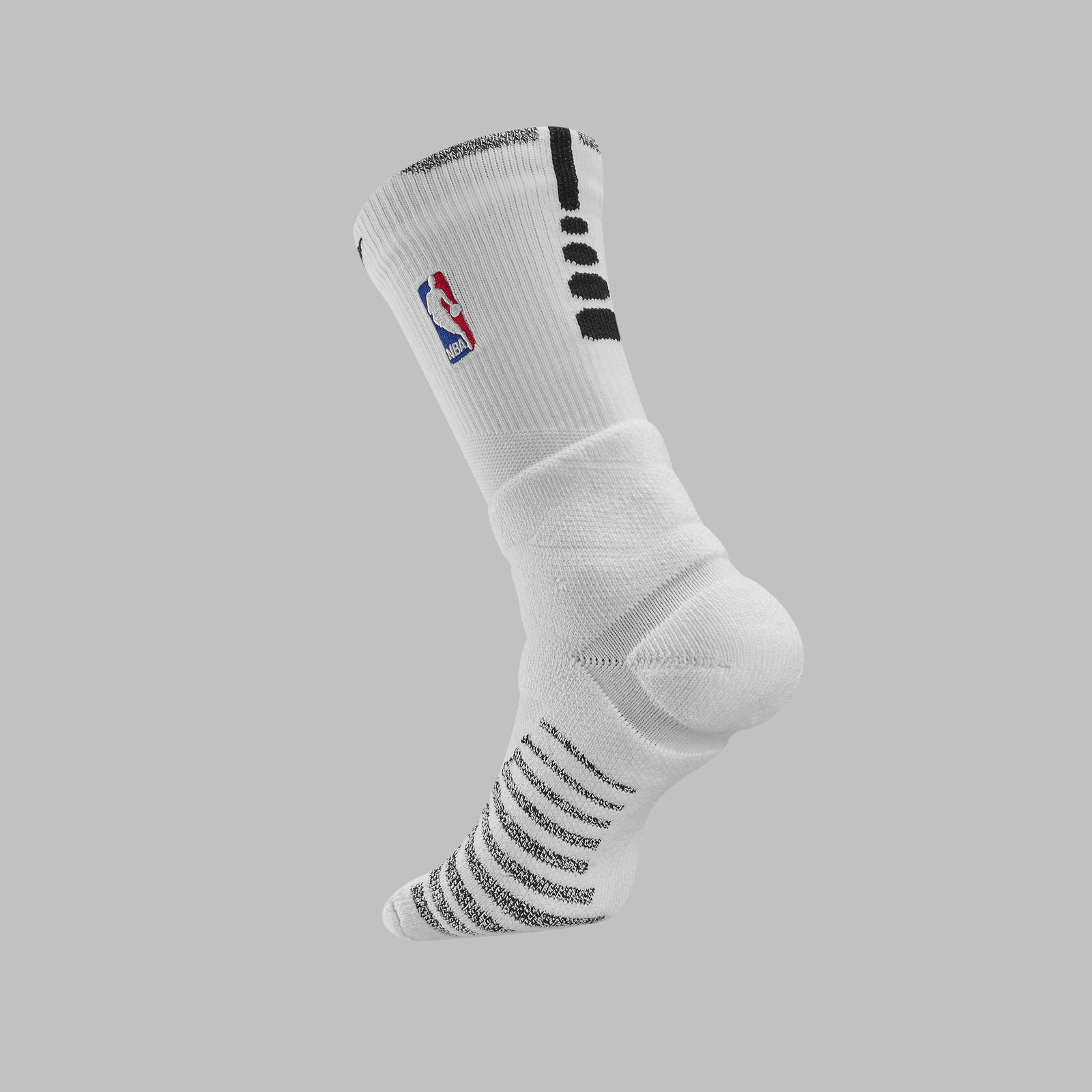 Nike NBA Elite Power Grip Socks - Jordan - Hornets - White and Black