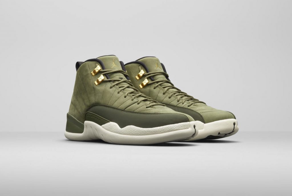 Jordan 12 olive hotsell on feet