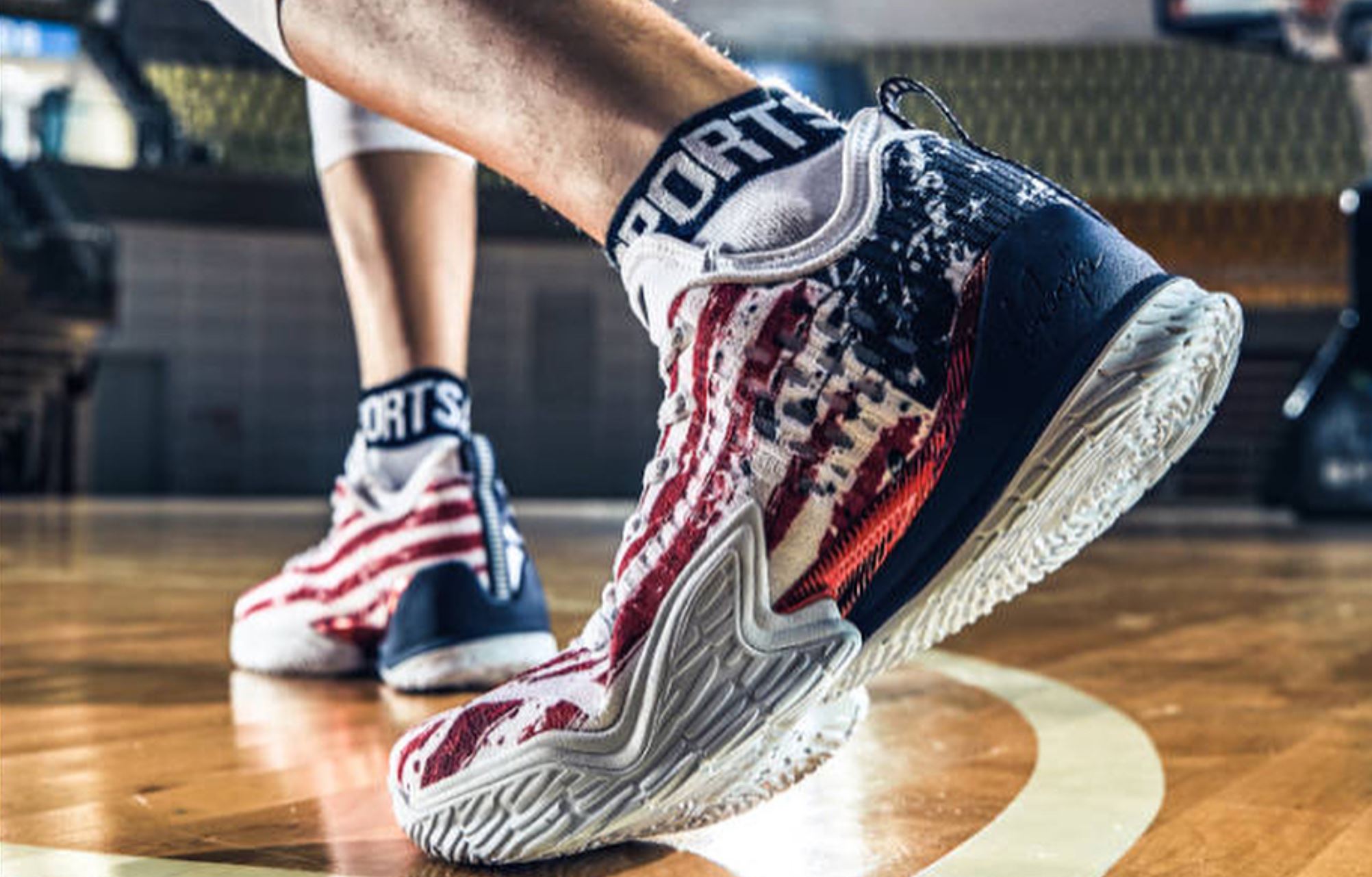 anta KT3 Low 4th of july on foot