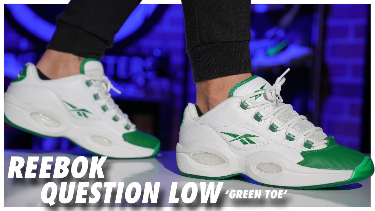 Reebok Question Low Green Toe