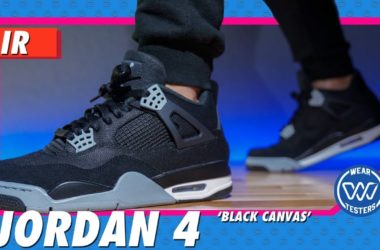 Air Jordan 4 Black Canvas