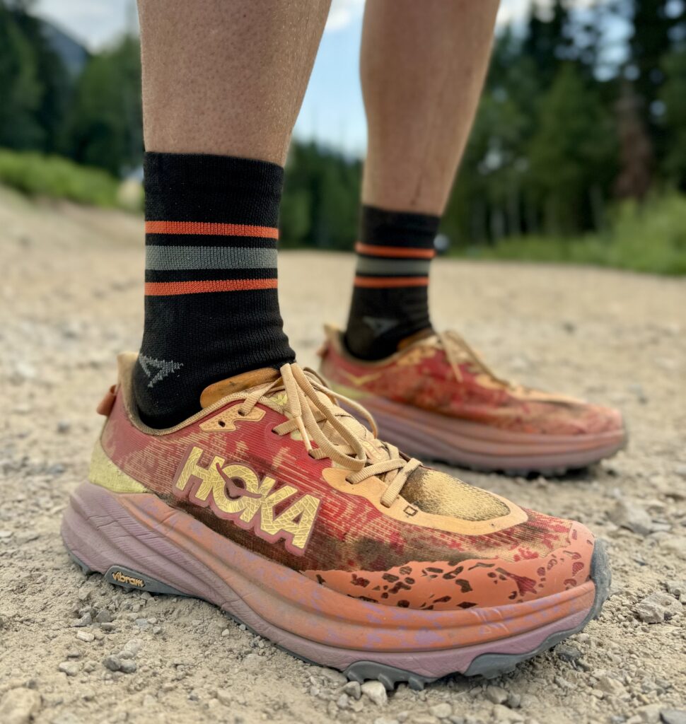 Hoka Speedgoat 6 nice and dirty on foot