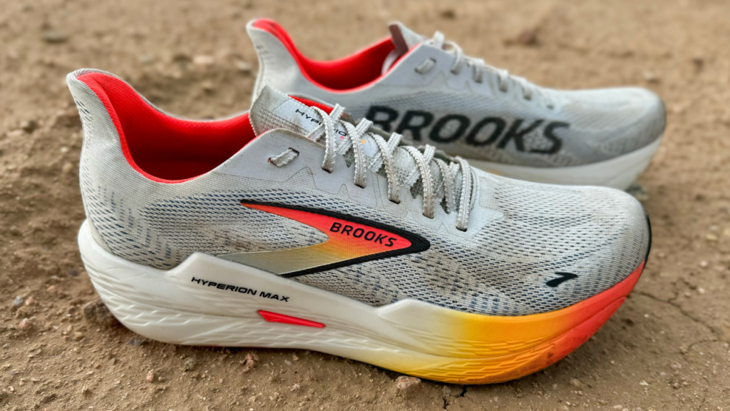 Brooks Hyperion Max 2 sitting on dirt