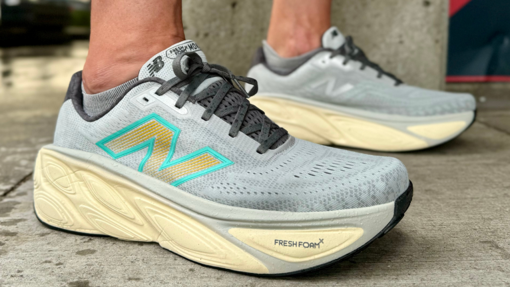 New Balance Fresh Foam X More v5 in the rain