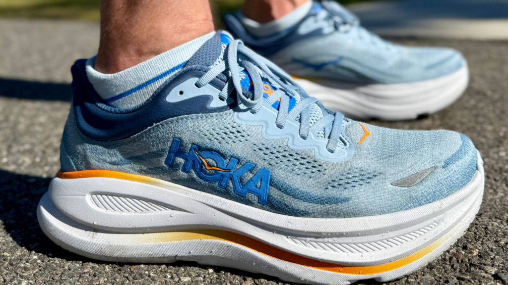 Hoka Bondi 9 on foot close up