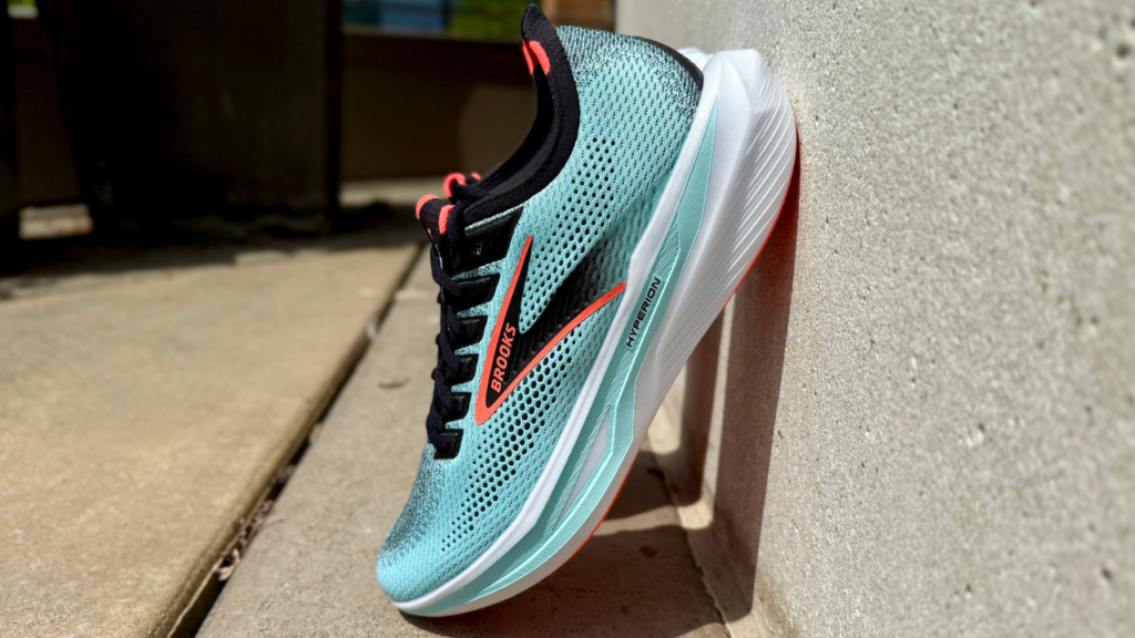 Brooks Hyperion 3 leaning on wall