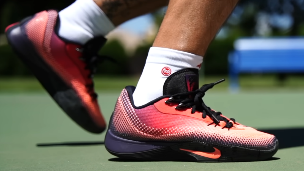Nike S.T. Flare on foot on court