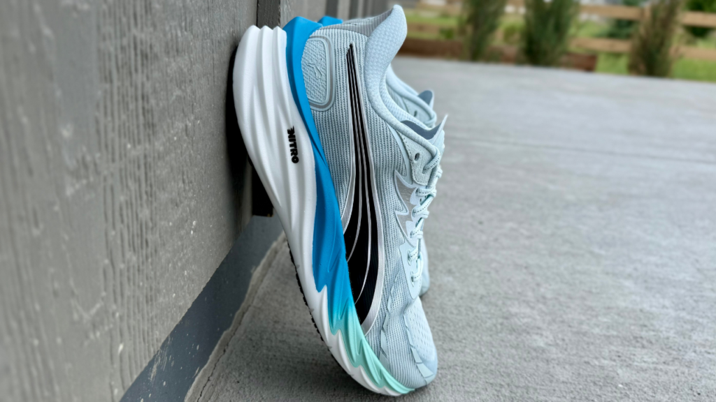 Puma Velocity Nitro 4 leaning on wall