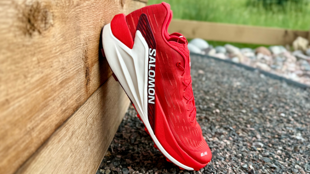 Salomon S/LAB Pulsar 4 leaning on wall