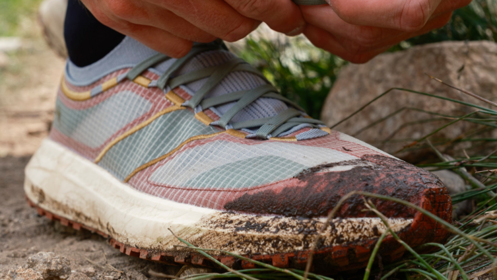 Tracksmith Eliot Range on foot close up
