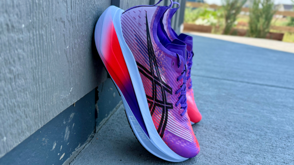 Asics Megablast leaning on wall