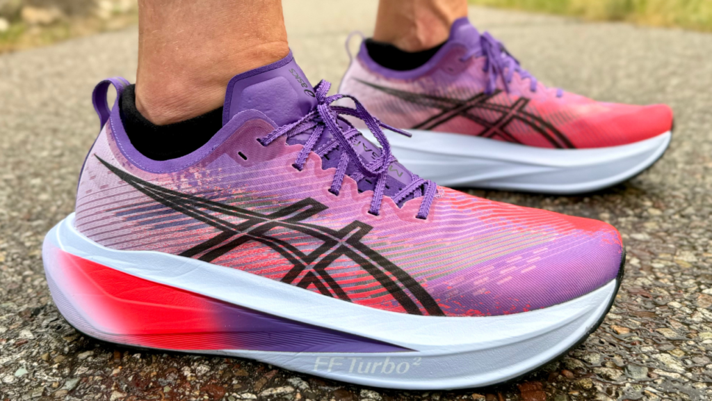 Asics Megablast on foot close up