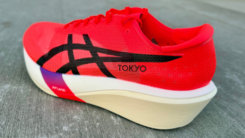 Asics Metaspeed Edge Tokyo heel rear quarter view