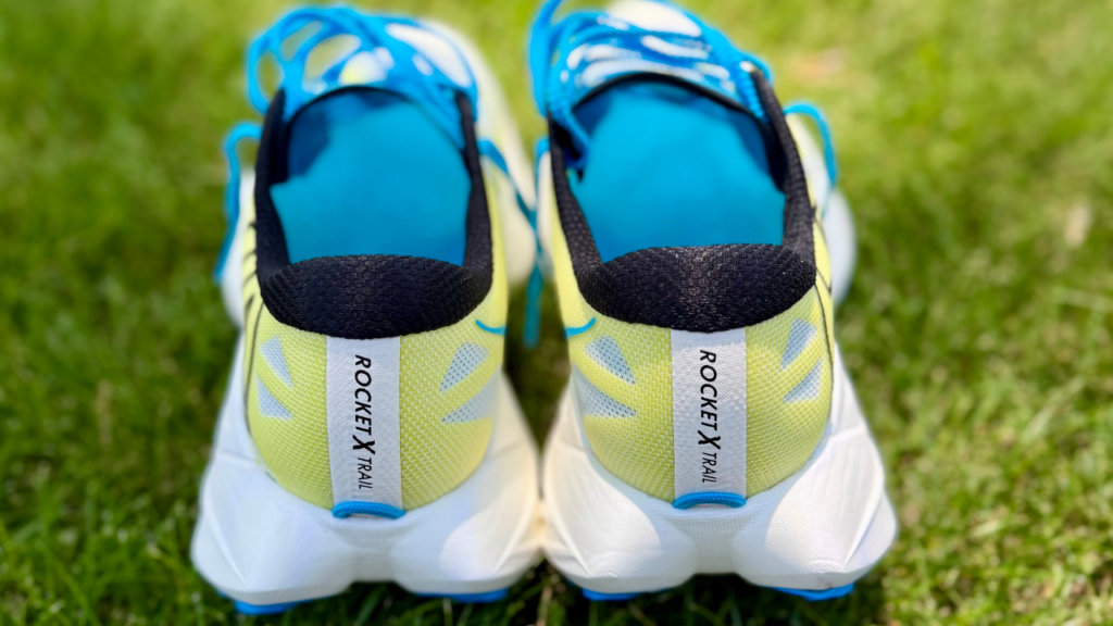 Hoka Rocket X Trail heel close up