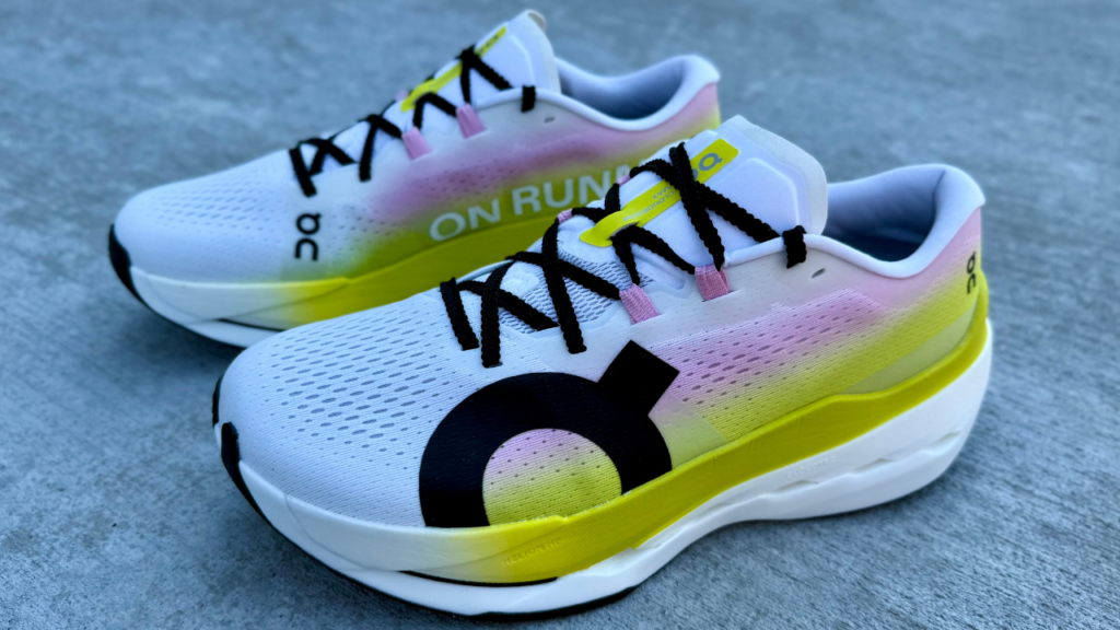 On Cloudboom Max both shoes together