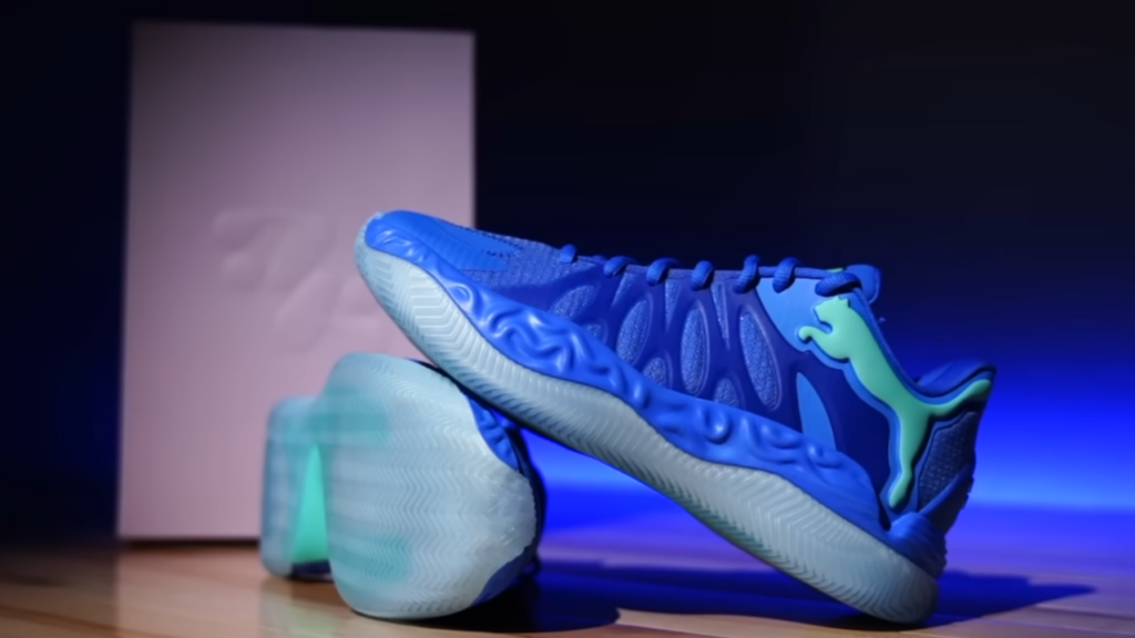 Puma Hali 1 on court with box