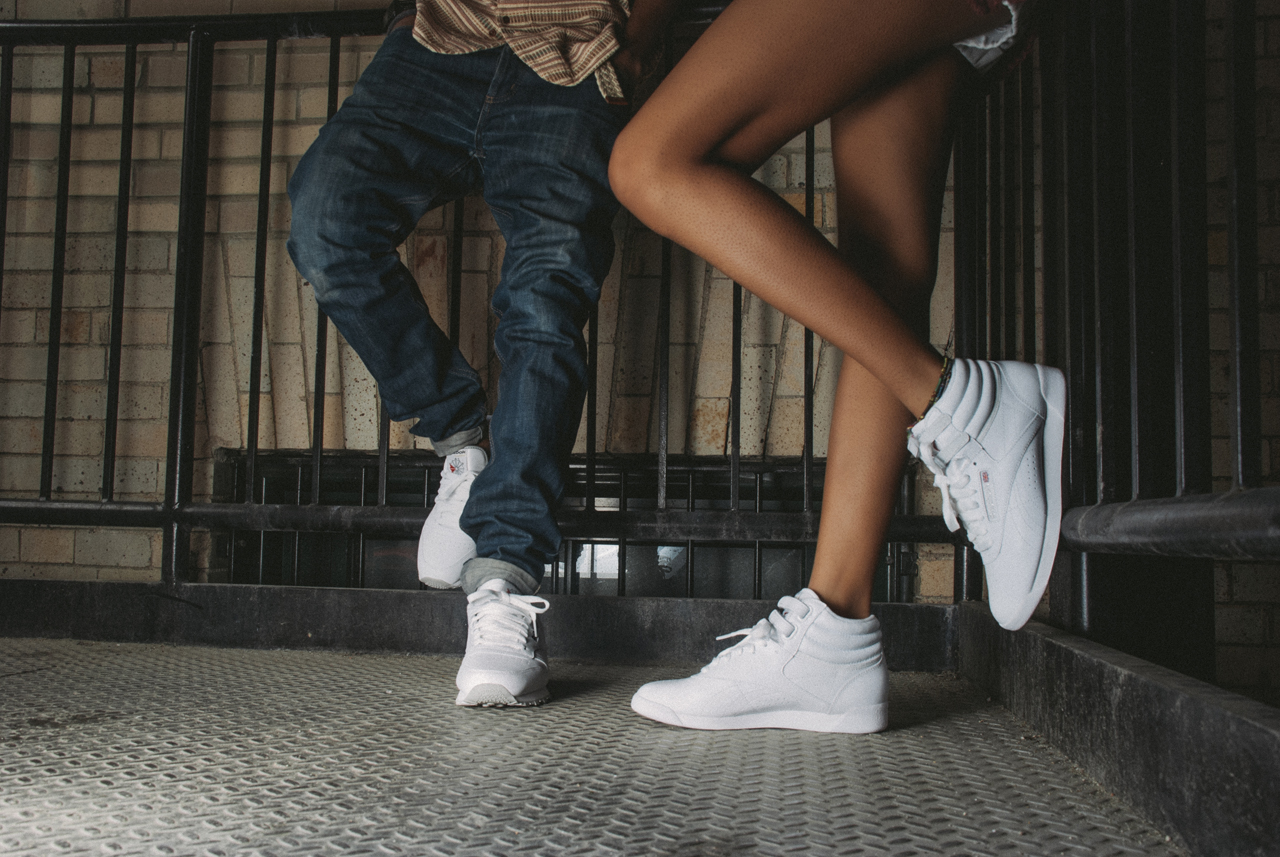 white reebok joggers