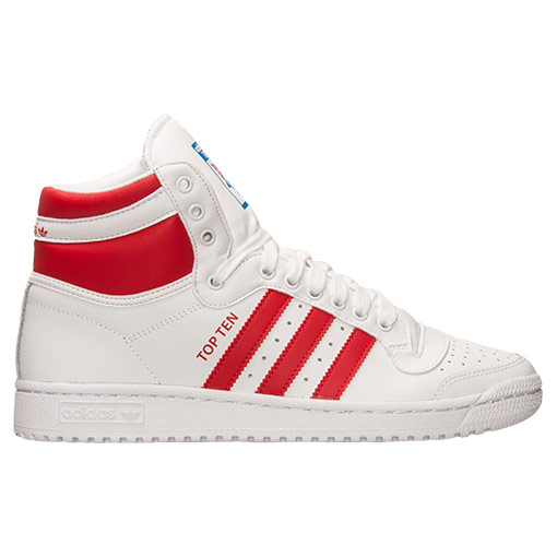 adidas Top Ten Hi White/ Collegiate Red - Available Now - WearTesters