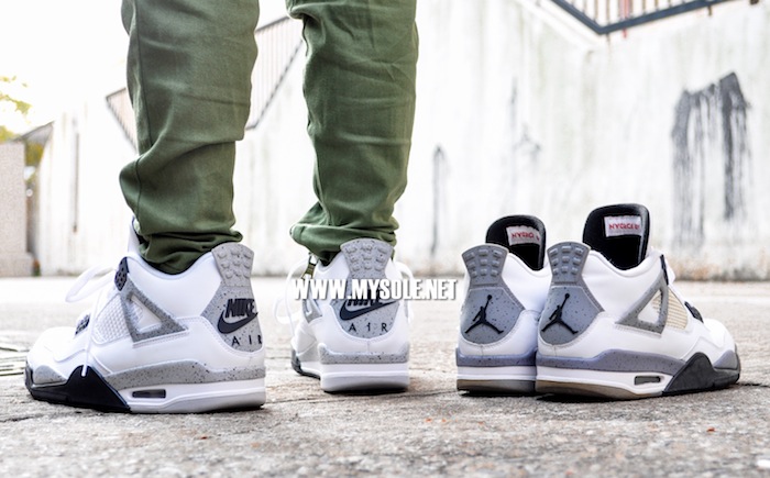 An On-Feet Look at the 2016 Air Jordan 4 Retro 'White Cement' - WearTesters