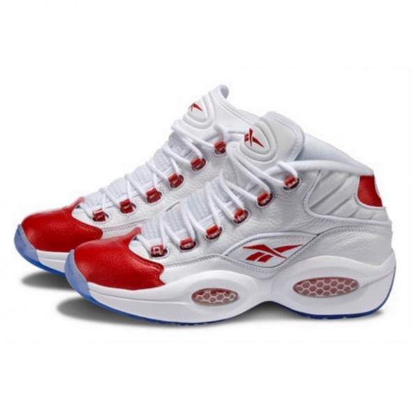 reebok question mid red toe