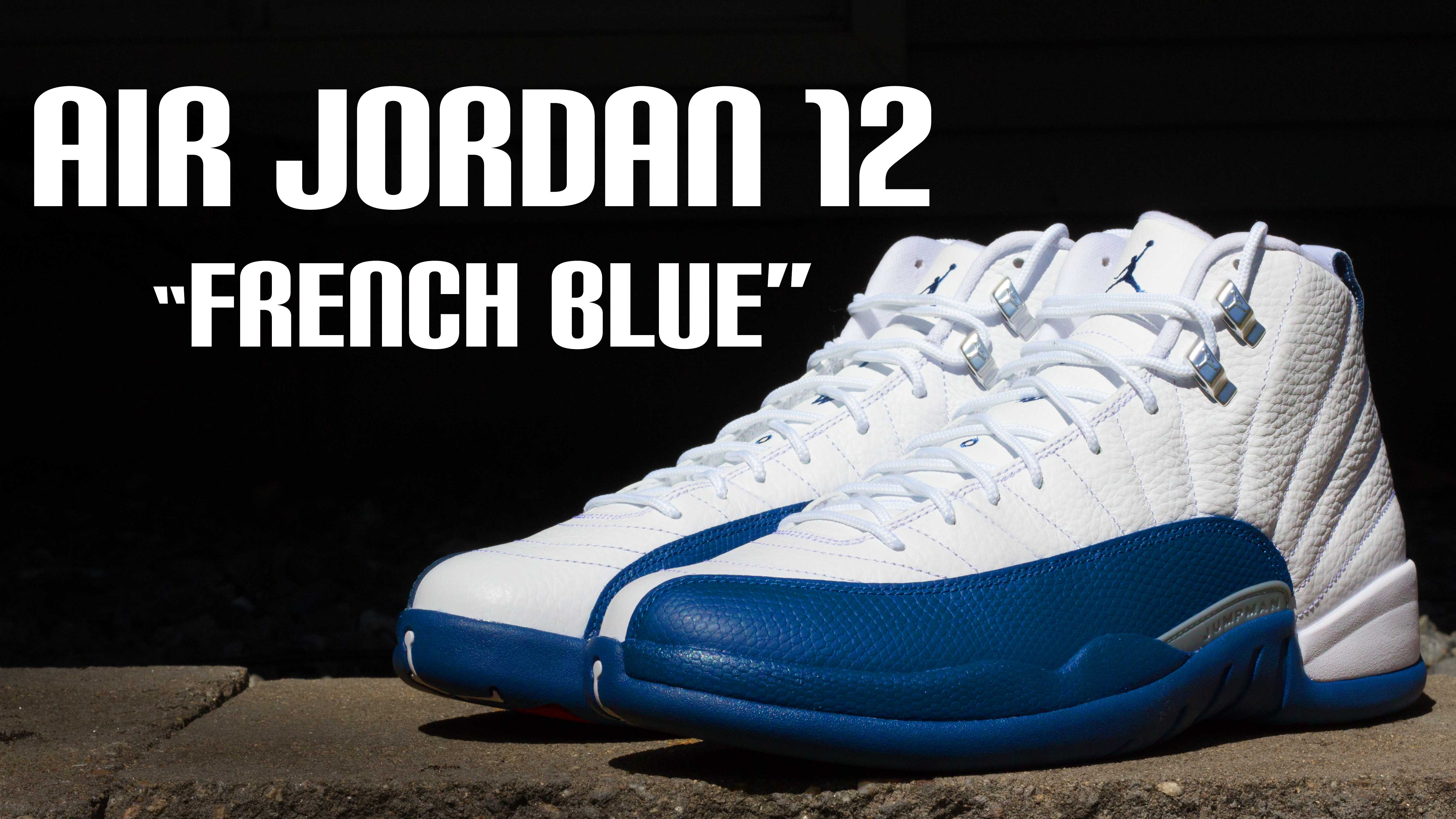 air jordan 12 french blue on feet