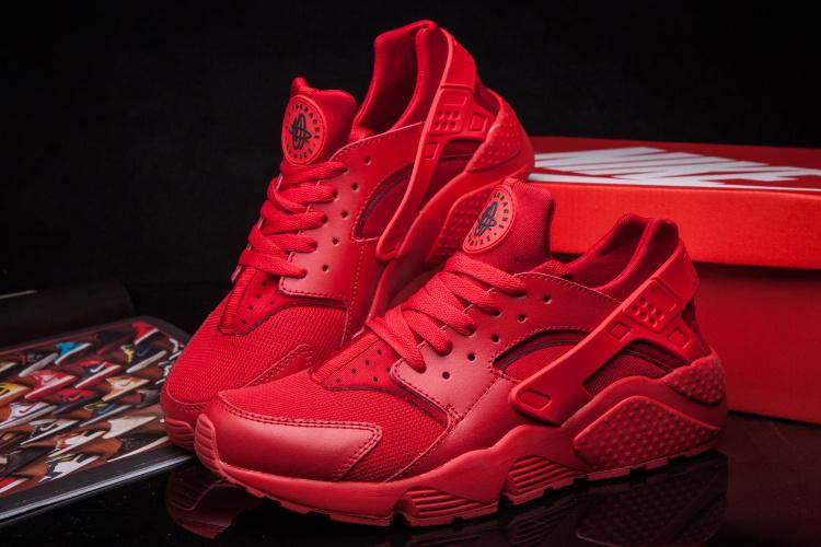 all red huaraches mens