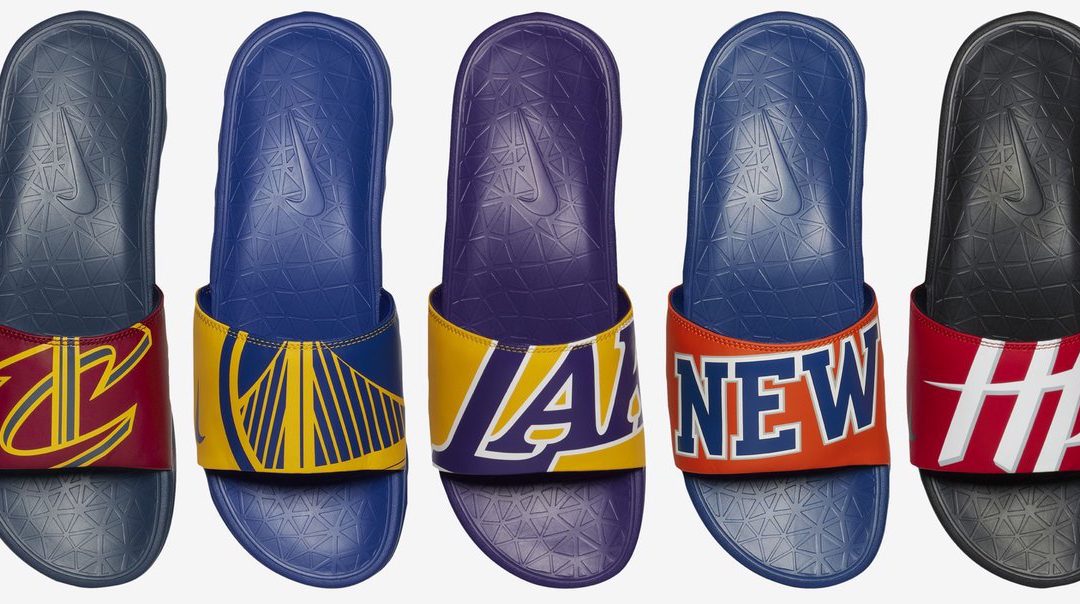 nike benassi solarsoft lakers